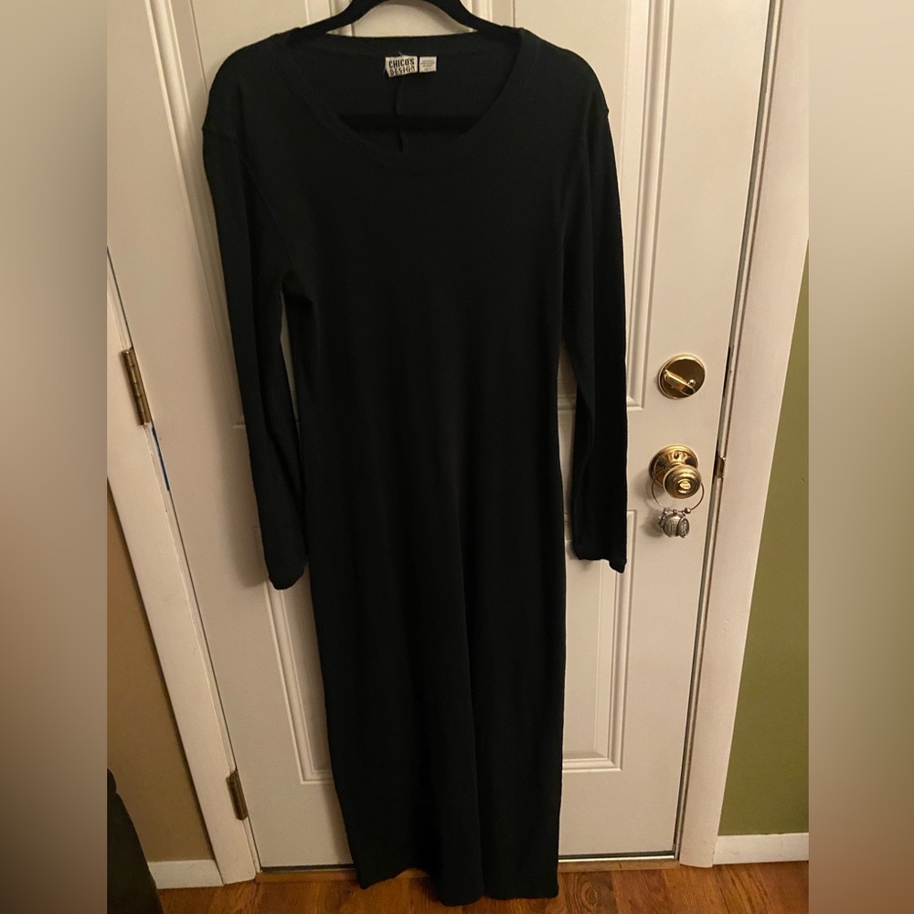 Chico's Design Black Long Sleeve Dress